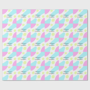 Papel De Presente Formas geométricas abstratas pastel adicionar nome