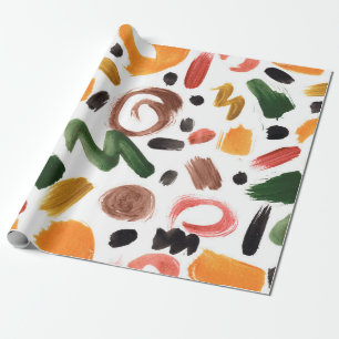 Papel De Presente Formas geométricas de aquarela. Bru de pintura ab