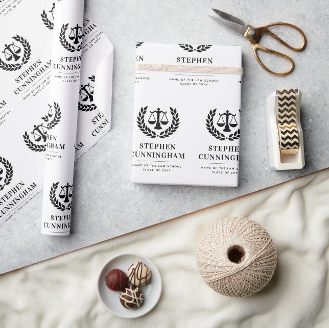 Papel De Presente Formatação Personalizada da Escola de Direito Mode (Artesanato)