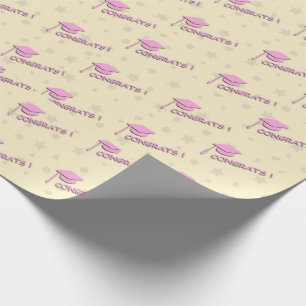 Papel De Presente Formatura Amarela Rosa Para o Ensino Médio ou Facu