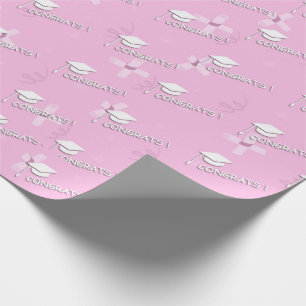 Papel De Presente Formatura Cor-de-Rosa Para a Escola de Ensino Médi