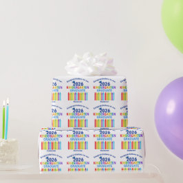 Papel De Presente Formatura Cute Personalizada de Jardim de Infância