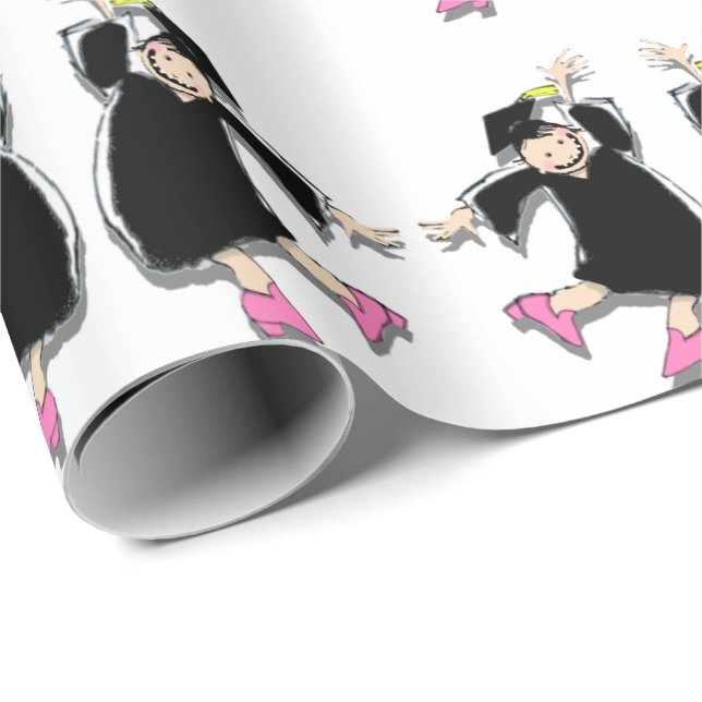 Papel De Presente Formatura de Gêmeas (Ponta do rolo)