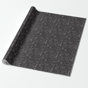 Papel De Presente Fórmulas Científicas: Padrão de Cálculos do Quadro