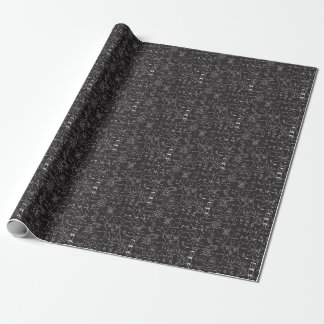 Papel De Presente Fórmulas Científicas: Padrão de Cálculos do Quadro