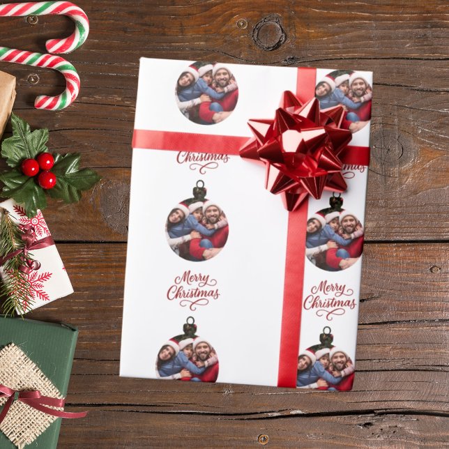 Papel De Presente Foto branca vermelha, fotografia divertida, Natal (Criador carregado)