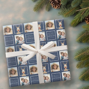 Papel De Presente Foto de Cartoon Reindeer com Feliz Natal