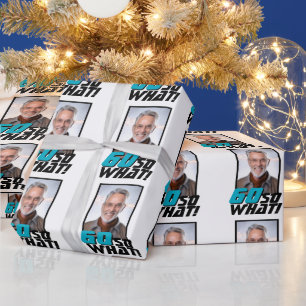 Papel De Presente Foto de Citação Engraçada de 60 e Tal Aniversário 