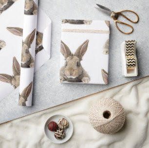 Papel De Presente Foto De Coelho Bonito Foto De Garota Rapariga De M