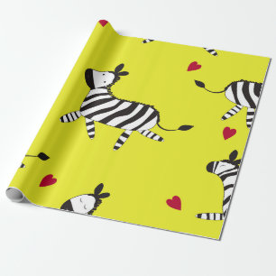 Papel De Presente Foto de desenho animado de Zebra Cura, com tela de