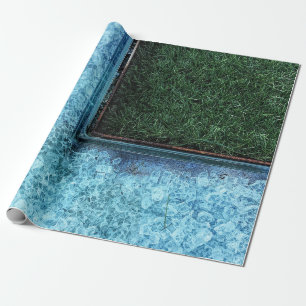 Papel De Presente Foto de gramíneas verdes perto de azulejos