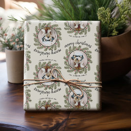 Papel De Presente Foto de Natal Caprichosa - Caligrafia - Ramos