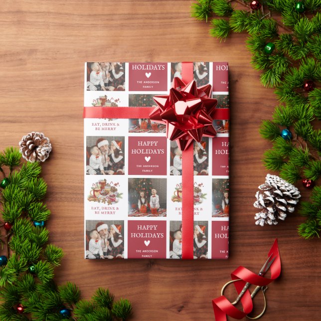 Papel De Presente Foto de Natal Fofo Presente de Festa Feliz Enfeite (Presente de Natal)