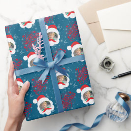 Papel De Presente Foto de Natal Merry Personalizada