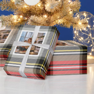 Papel De Presente Foto de Natal Personalizada para Xadrez