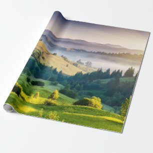 Papel De Presente Foto de natureza cênica de colinas onduladas