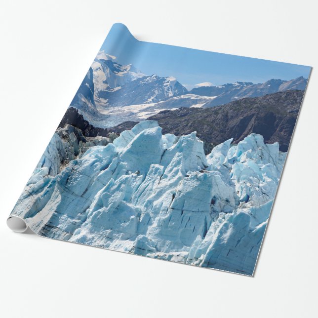 Papel De Presente Foto de Paisagem da Baía de Glacier do Alaska (Desenrolado)