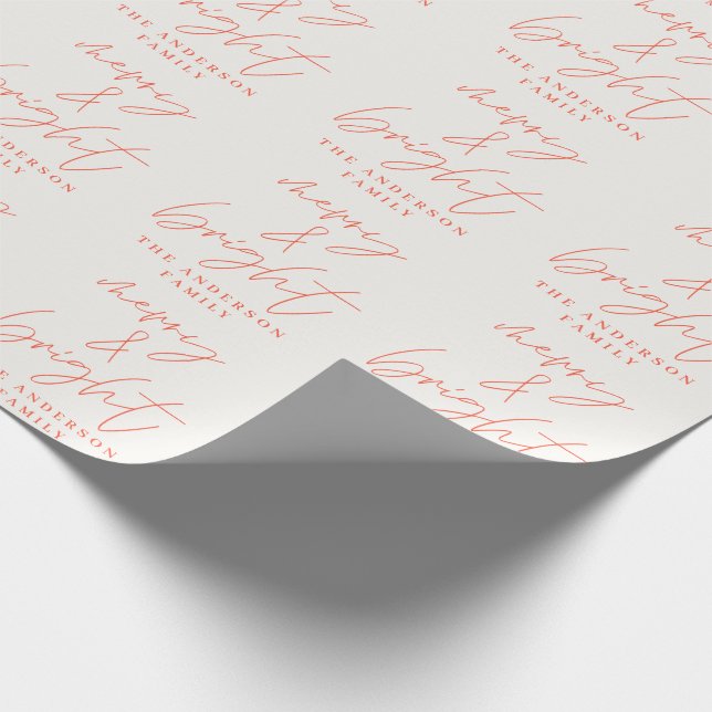 Papel De Presente Foto de roteiro moderno natal alegre & luminoso ve (Ponta)