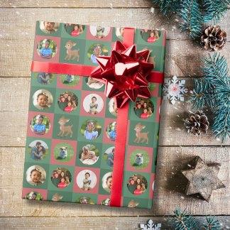 Papel De Presente Foto de Veado Fofo Natal