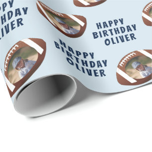 Papel De Presente Foto do American Football Ball Happy Birthday Boy
