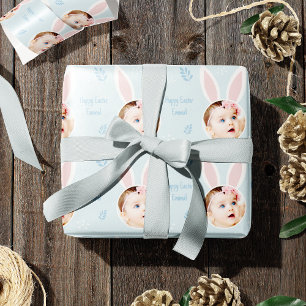 Papel De Presente Foto do felz pascoa Kid com Ouvidos Coelhinhos