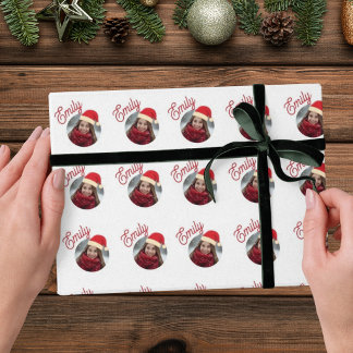 Papel De Presente Foto e Nome Personalizados - Férias do Nome da Cri