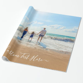 Papel De Presente Foto e texto personalizados - Design único -
