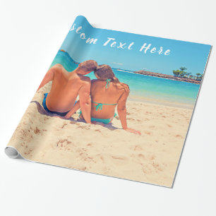 Papel De Presente Foto e texto personalizados - seu próprio Design