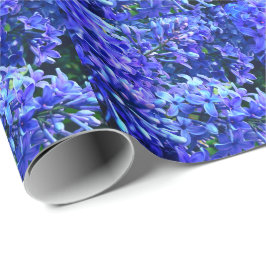 Papel De Presente Foto floral azul roxa-azul romântica azul