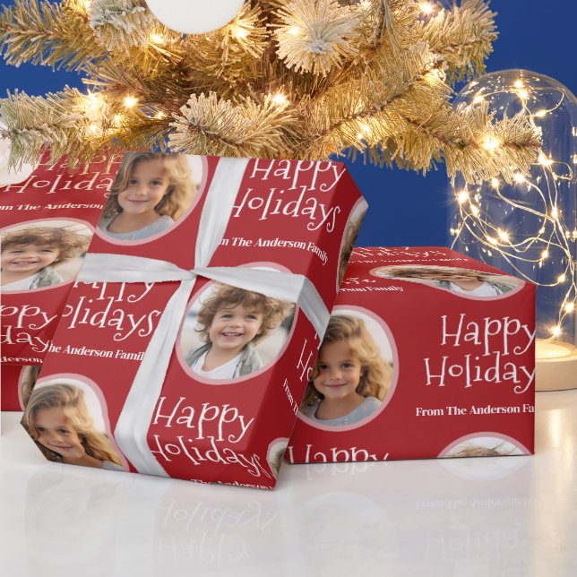 Papel De Presente Foto Personalizada com Feliz Natal Caprichoso - Ve (Feriados)