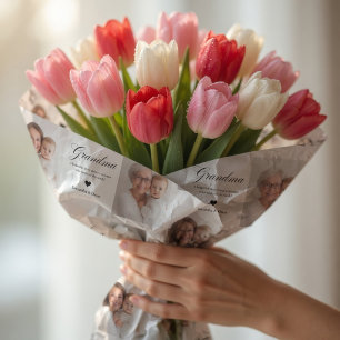 Papel De Presente Foto Personalizada da Vovó Personalizada