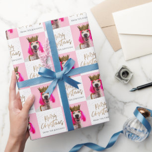 Papel De Presente Foto personalizada de apresentação de rosto de Nat