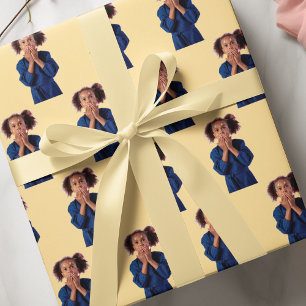 Papel De Presente Foto personalizada do Aniversário de criança   Div