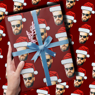 Papel De Presente Foto personalizada do Natal Hat
