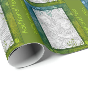 Papel De Presente Foto personalizada do quadro de espiral floral col