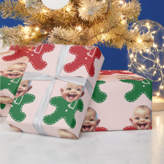 Papel De Presente Foto personalizada do rosto do bebê Pão de pia Nat