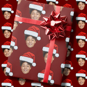 Papel De Presente Foto personalizada engraçada Foto do Papai Noel Há