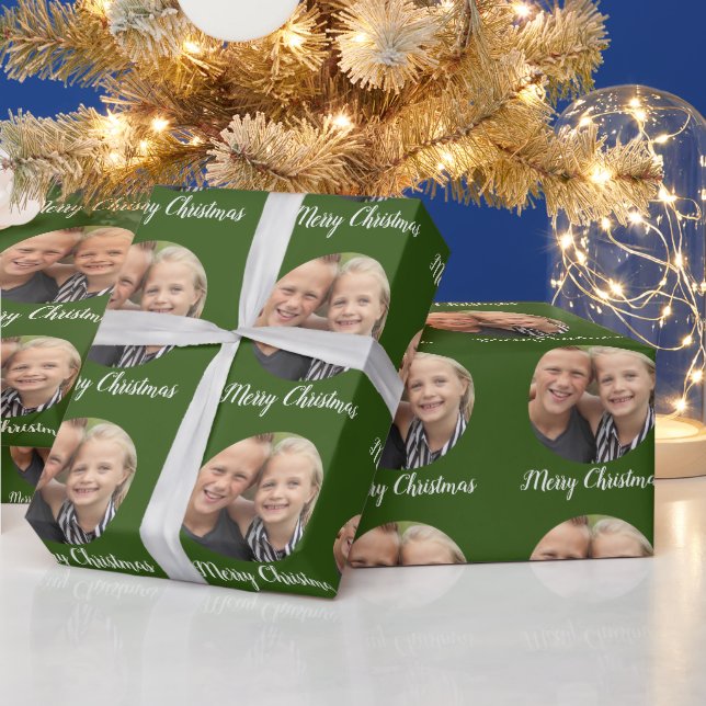 Papel De Presente Foto personalizada Feliz Natal (Feriados)