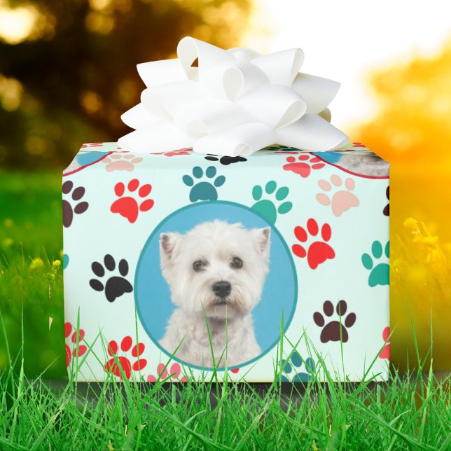 Papel De Presente Foto personalizada Logotipo personalizado Cachorro (Criador carregado)