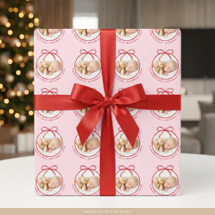 Papel De Presente Foto personalizada - Primeiro Natal
