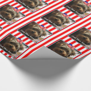 Papel De Presente Foto personalizada Quadro EUA Bandeira Americana D