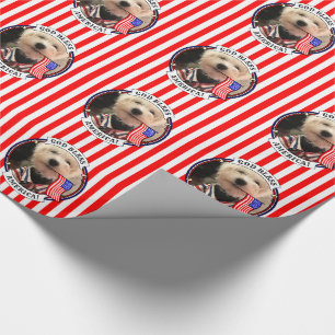 Papel De Presente Foto personalizada Quadro EUA Bandeira Americana D