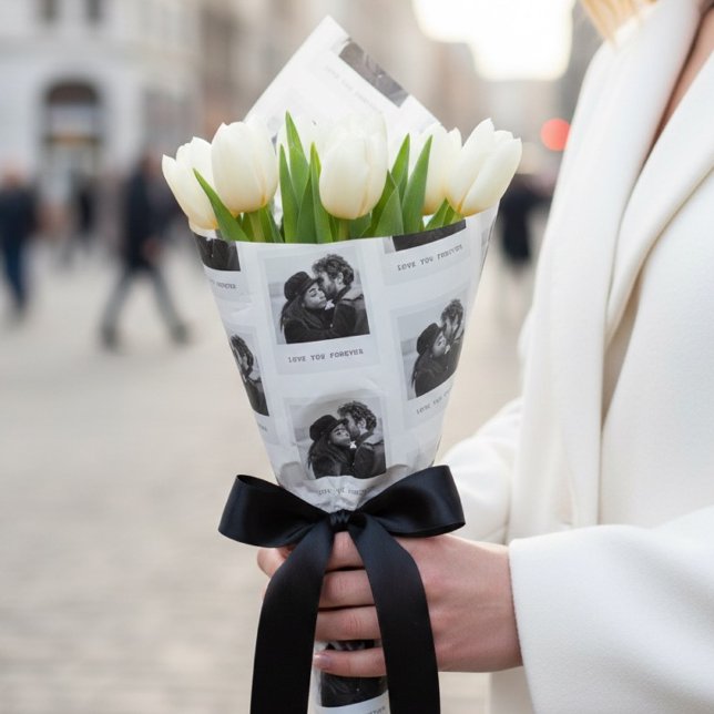 Papel De Presente Foto Personalizada – Te Amo Para Sempre (Criador carregado)
