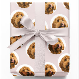 Papel De Presente Foto Pet Personalizada | Rosa Personalizado