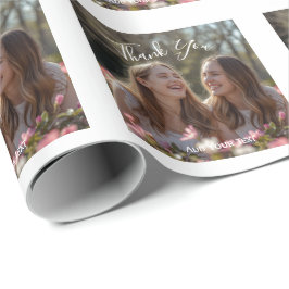 Papel De Presente Foto Quadrada de Agradecimento de Formatura Limpa