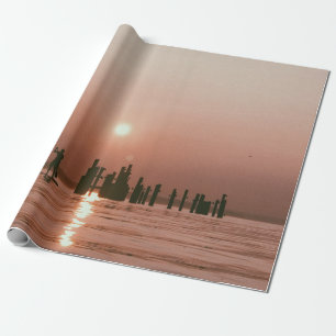 PAPEL DE PRESENTE FOTO SILHOUETA DA PESSOA QUE DETÉM O NAVIO SUR