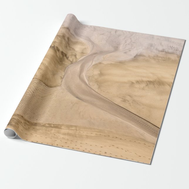 Papel De Presente Fotografia aérea do deserto (Desenrolado)