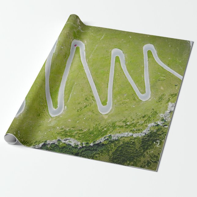 PAPEL DE PRESENTE FOTOGRAFIA AERIAL DA ESTRADA (Desenrolado)