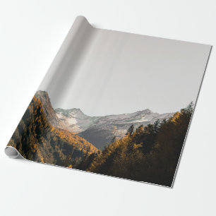 PAPEL DE PRESENTE FOTOGRAFIA AERIAL DA MONTANHA SOB PELE NUVEM