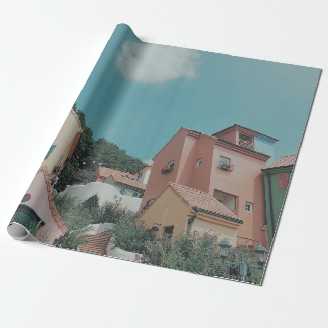 PAPEL DE PRESENTE FOTOGRAFIA DAS CASAS CONCRETAS (Desenrolado)